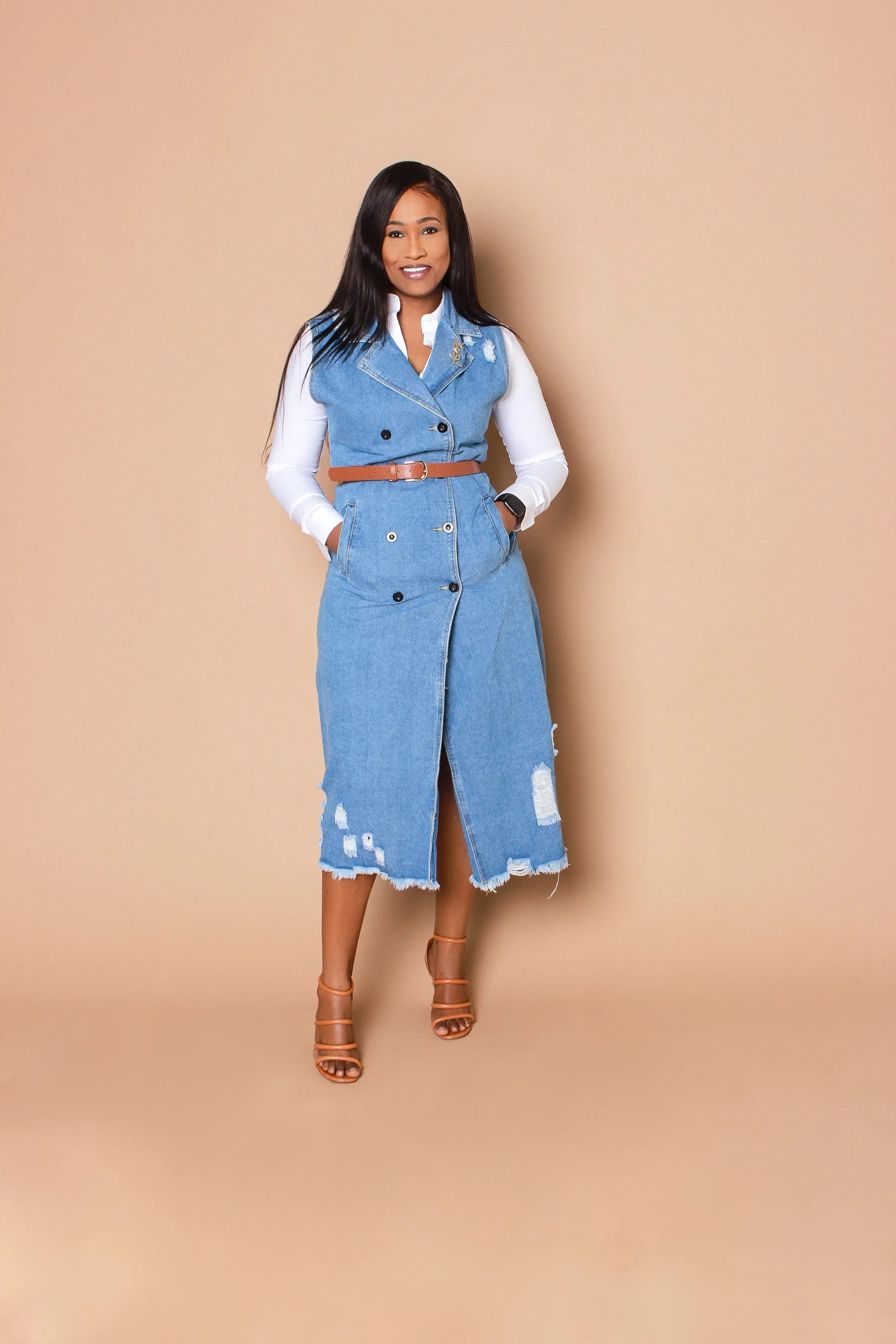 Aberley’s Denim Vest- Dress (Restocked)