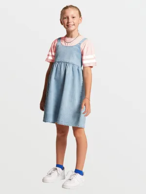 Big Girls Sunday Strut Dress - Pale Blue