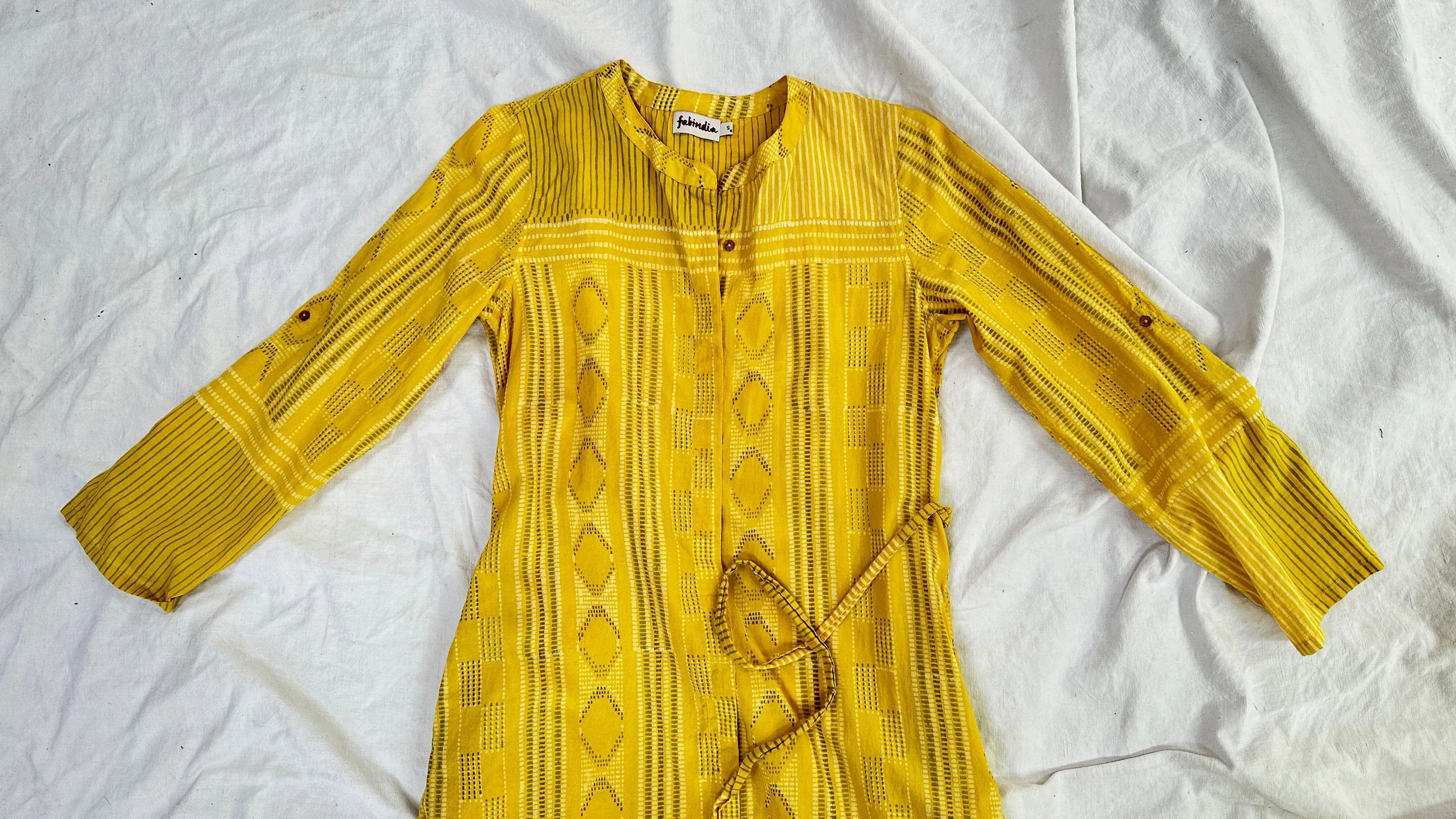 Block Print Dress. Fabindia. Used. Small