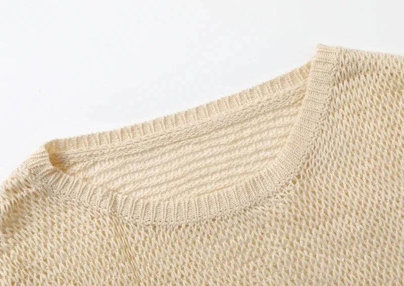 Boho Dreams Knitted Tassel Beach Blouse