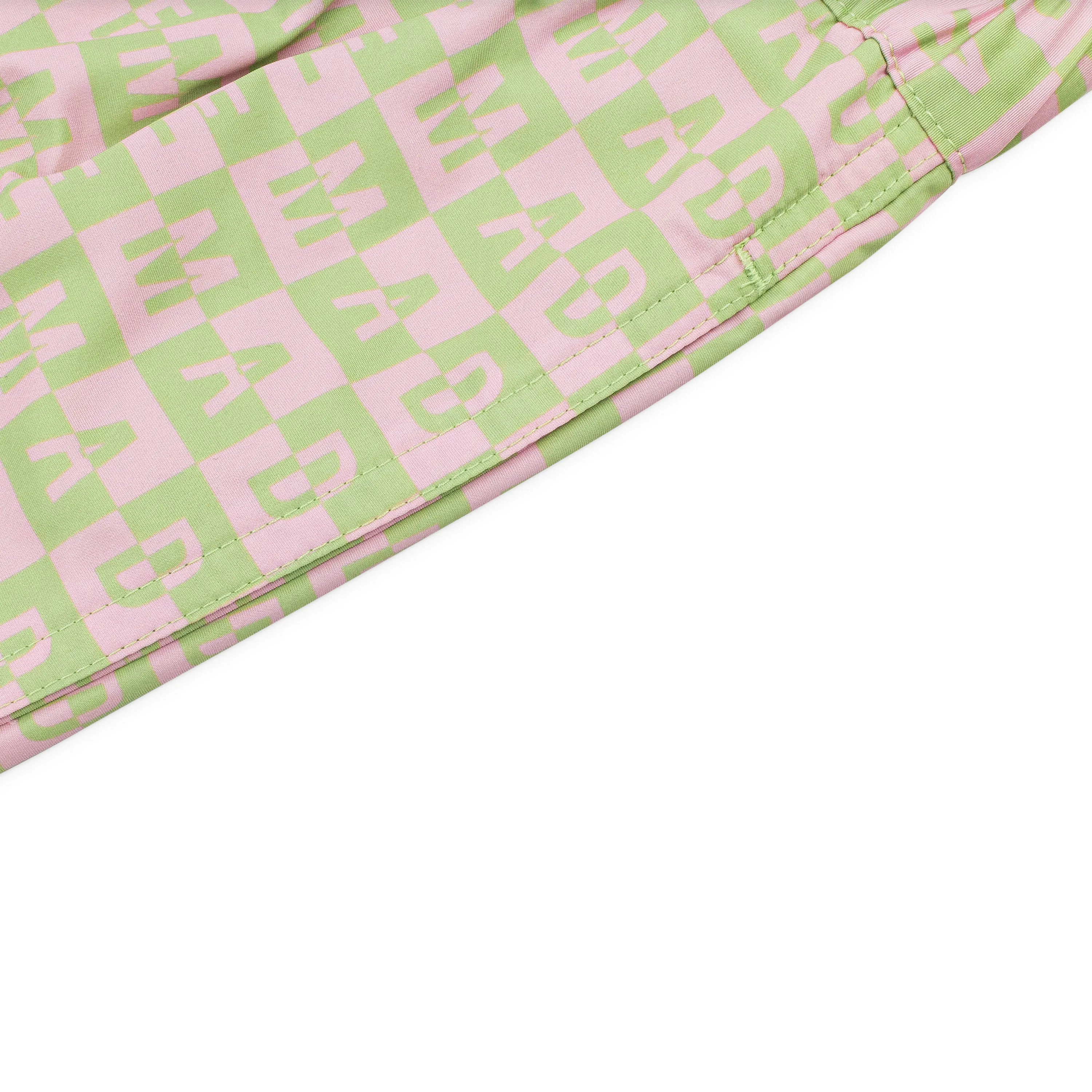 CHECKERED LOGO PINK TRACK PANTS