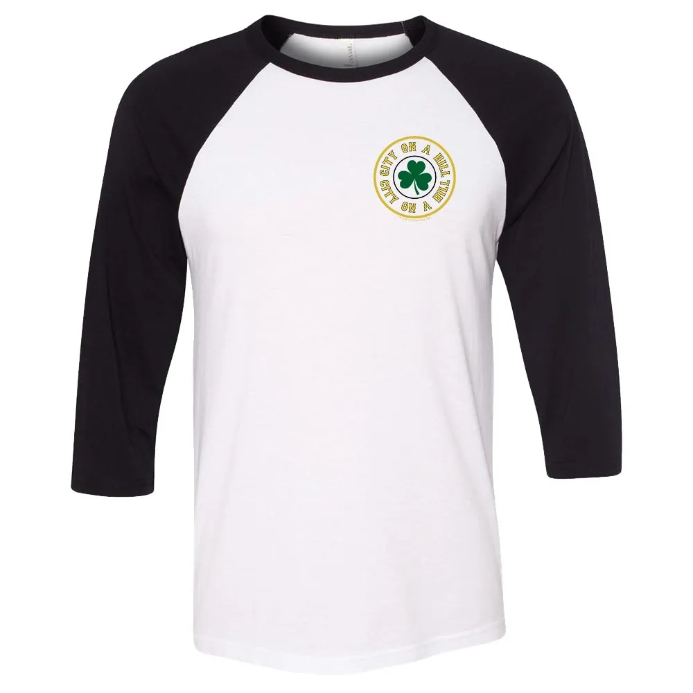 City on a Hill Shamrock 3/4 Sleeve Baseball T-Shirt