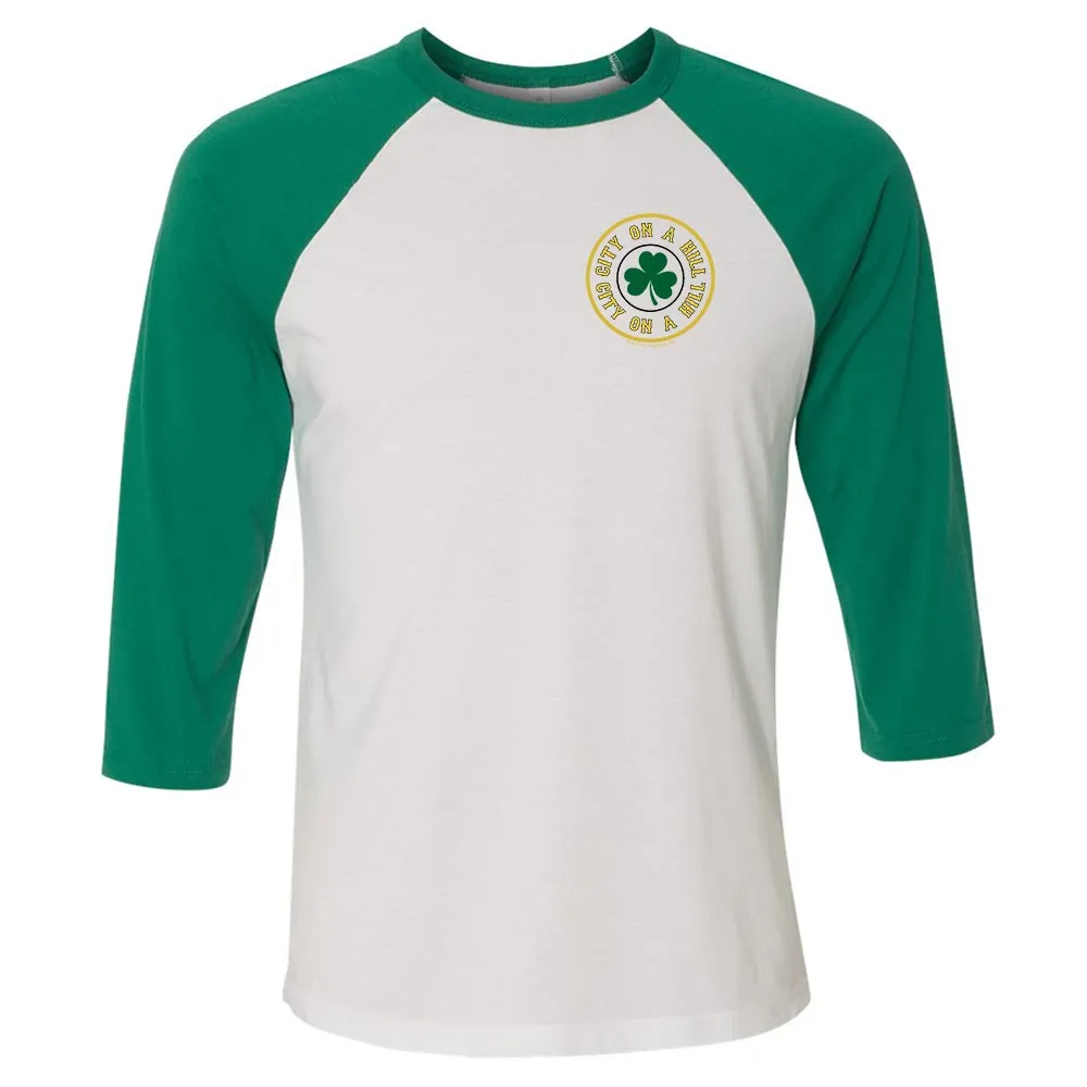 City on a Hill Shamrock 3/4 Sleeve Baseball T-Shirt