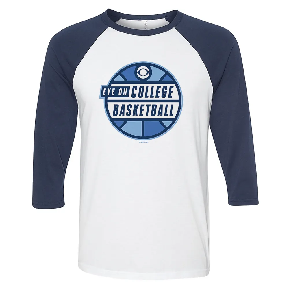 Eye on College Basketball Logo 3/4 Sleeve Baseball T-Shirt