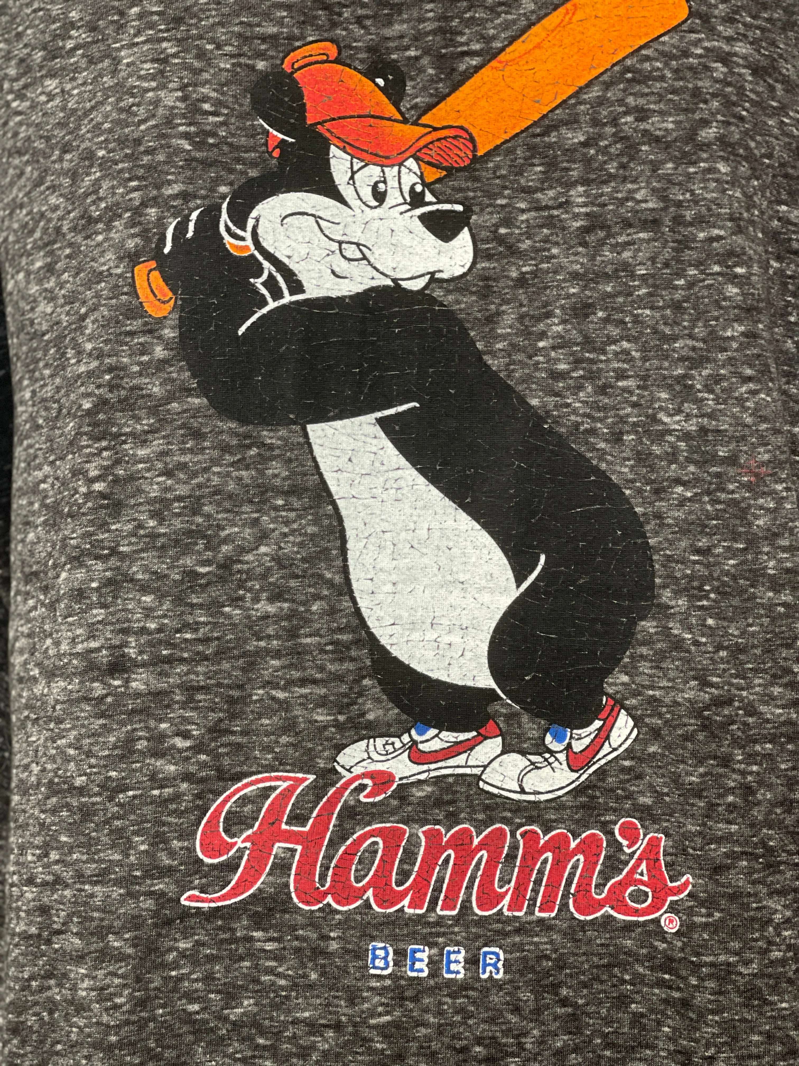 Hamm's Baseball Bear LUXE Tee- Charcoal Grey CLEARANCE