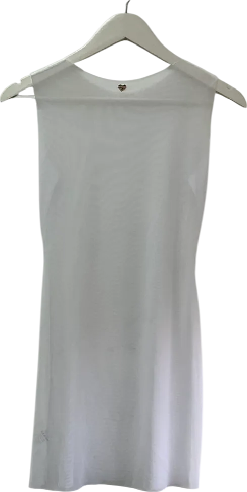 heart of sun White Tyra Mesh Dress UK S