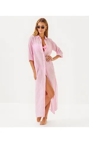 Natalie Maxi Cover-Up Conch Shell Pink Oxford