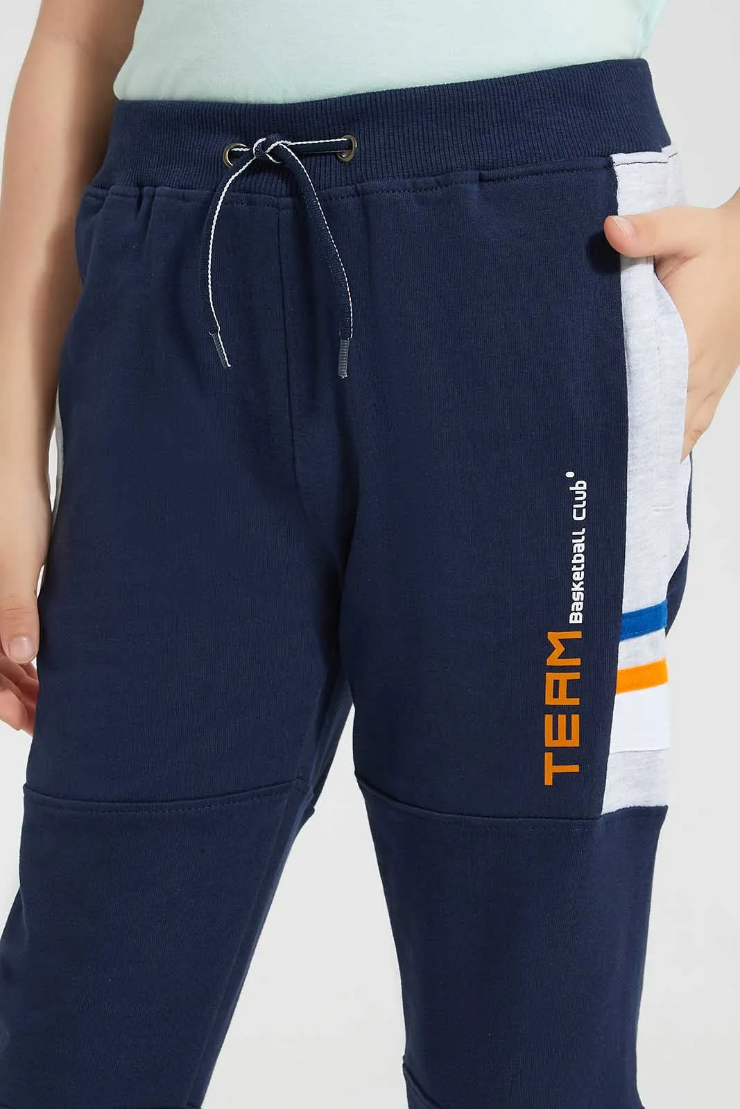 Navy Printed Jogger