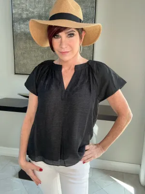 Sharon Split Neck Blouse