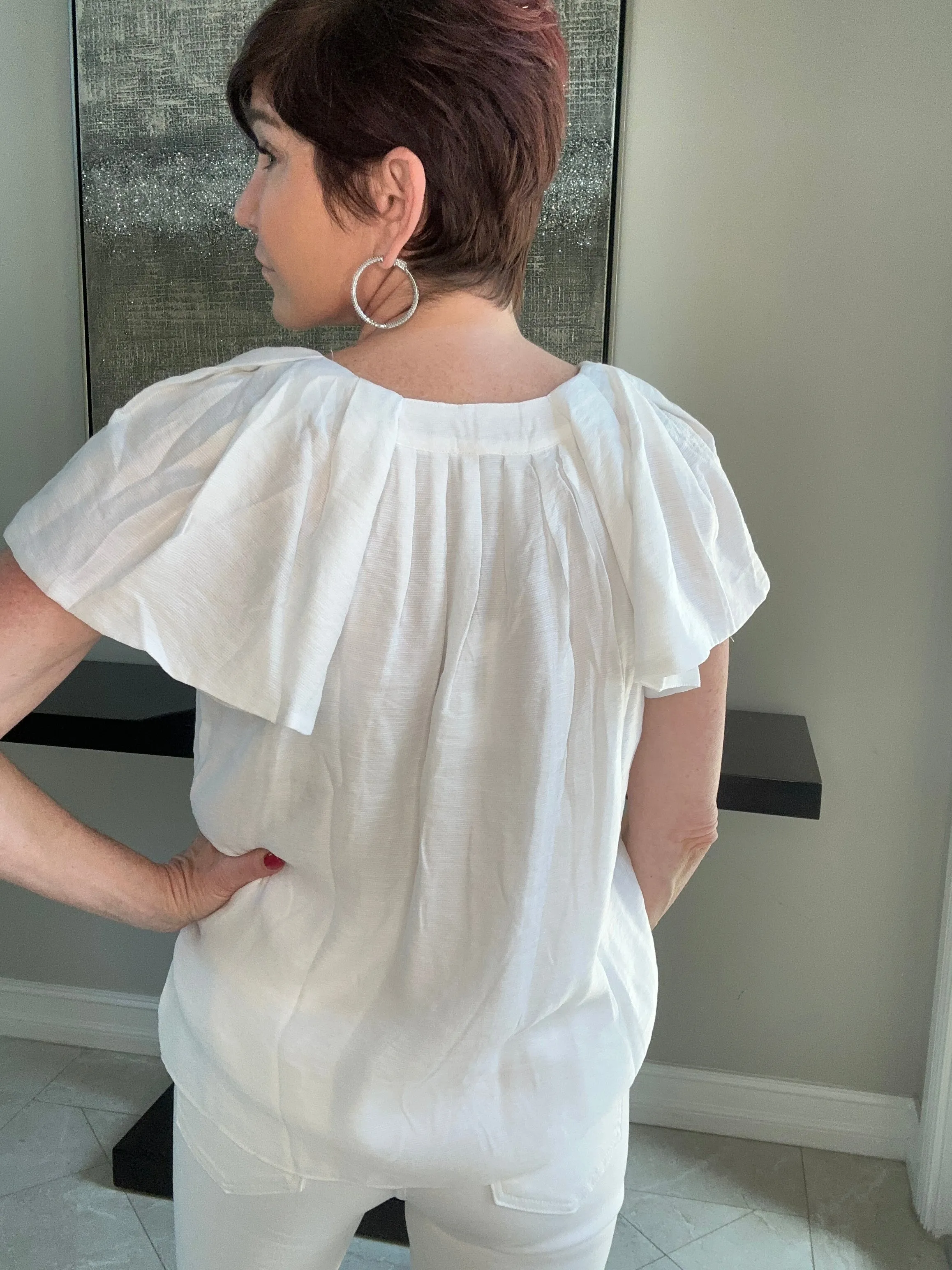 Sharon Split Neck Blouse