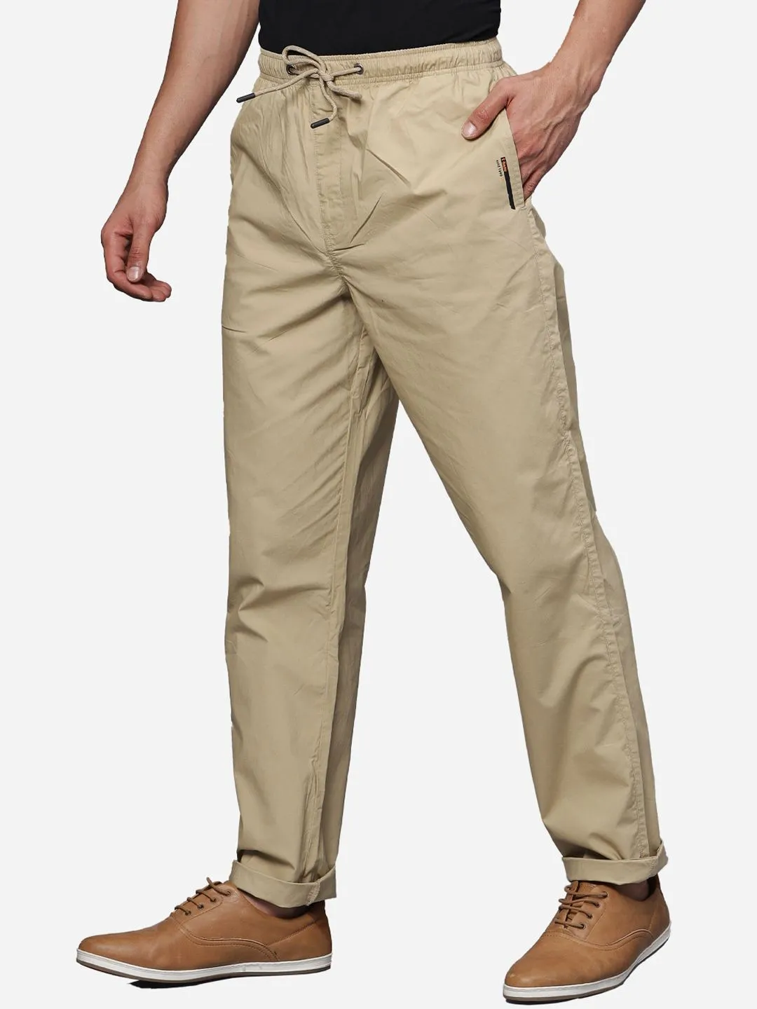 T-Base Men Pure Cotton Mid-Rise Track Pants