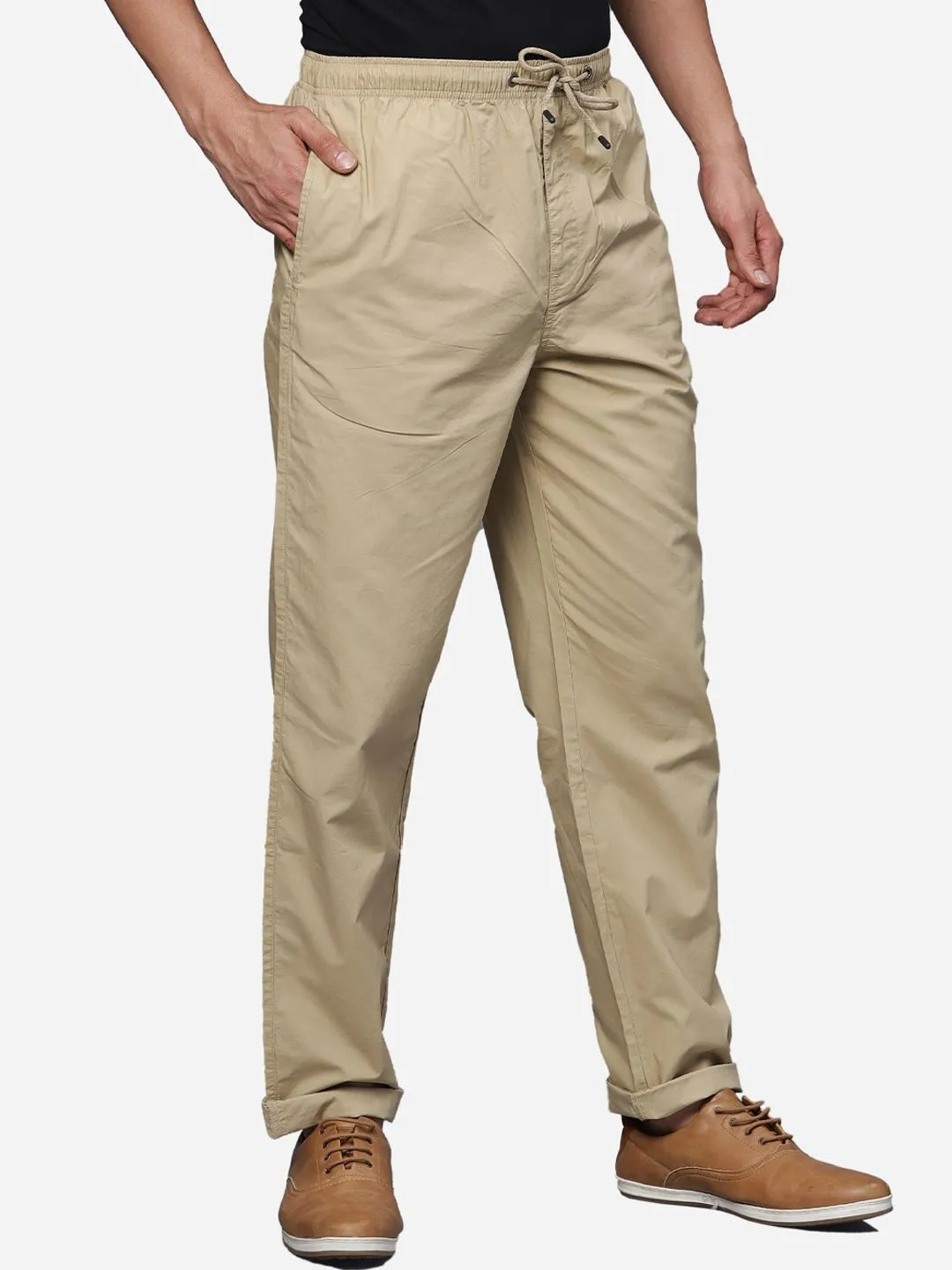 T-Base Men Pure Cotton Mid-Rise Track Pants