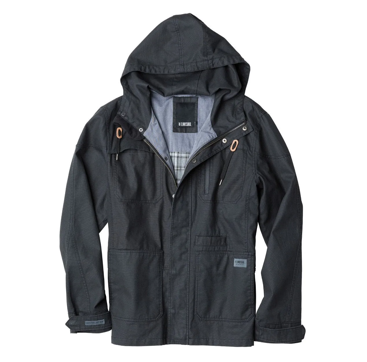 Waxed Canvas Fully Hooded Jacket