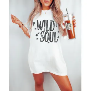 Wild Soul Comfort Colors® T-Shirt, T-Shirt Dress, Boho Hippie Design, Oversized Print Spring or Summer T-Shirt